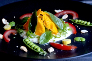 ricotta and courgette flower salad